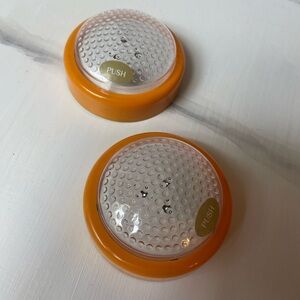 Set of 2 led battery operated step touch push lights working!